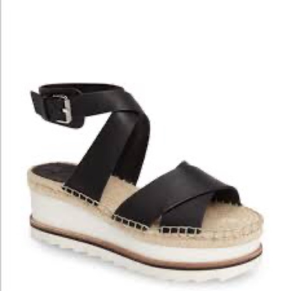 Marc Fisher Greg Platform Wedge Sandals Size 10